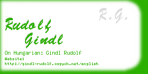 rudolf gindl business card